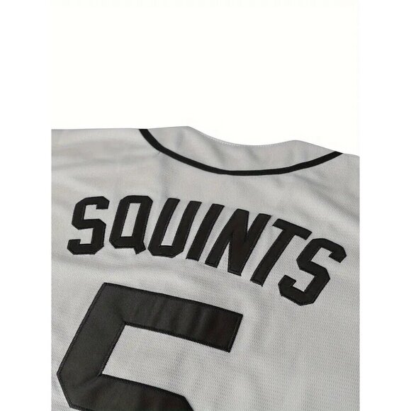 Sandlot Baseball Jersey Squints #5 Gray Stitched Men's - Picture 5 of 8